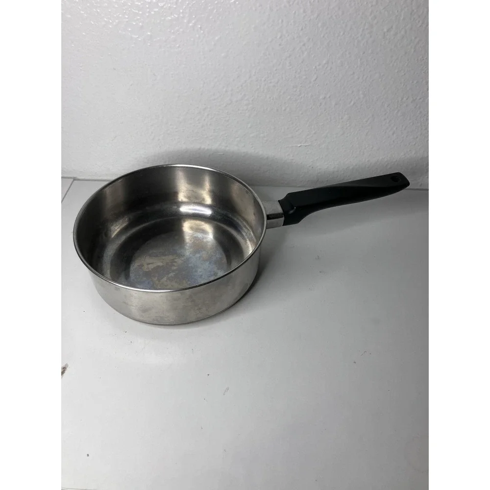 Vintage Ekco Stainless Steel Saucepan Copper Bottom Pan Made in USA Model 1912